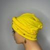 Lace Turban with Beads (Yellow) - Image 4