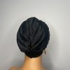 Lace Turban with Beads (Black) - Image 2